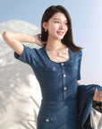 YAYING Square Neck Knitted Top