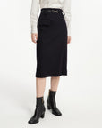 EP YAYING Wool Midi Skirt