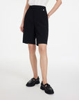 EP YAYING Black Unisex Shorts