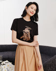 YAYING Black Triacetate T-shirt