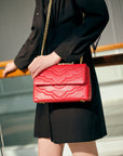 EP YAYING Peony Petal Stitched Handbag