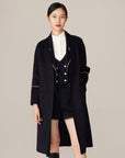 YAYING Navy Ngari Cashmere Coat
