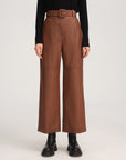 YAYING Leather Straight Leg Pants