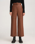 YAYING Leather Straight Leg Pants