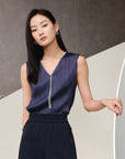 YAYING Triacetate V-neck Shirt