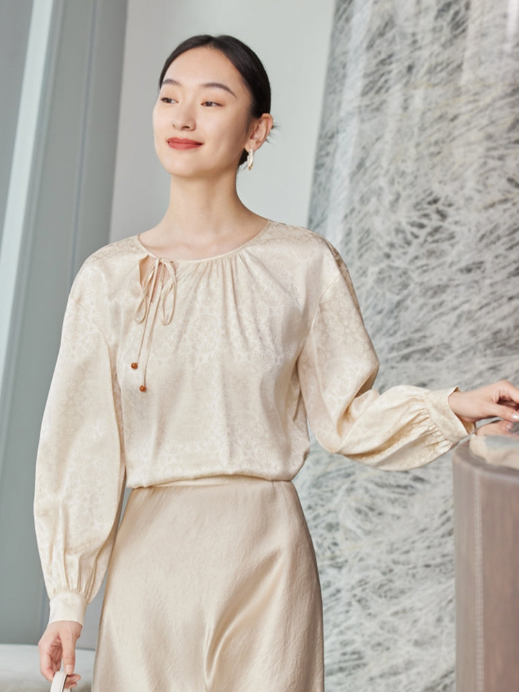 EP YAYING Chinese Style Silk T-Shirt