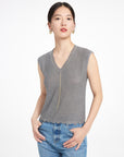 EP YAYING V-neck Slim Knit Vest