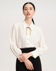 YAYING Silky White Blouse