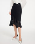 EP YAYING Elegant Fishtail Hem Midi Skirt