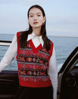 EP YAYING V-Neck Knit Vest