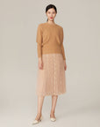 YAYING Puff Sleeve Textured Knited Top