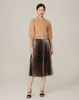 YAYING Puff Sleeve Knit Cardigan