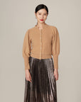 YAYING Puff Sleeve Knit Cardigan