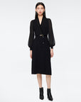 EP YAYING V-Neck Little Black Dress