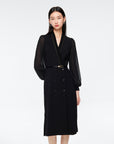EP YAYING V-Neck Little Black Dress