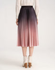 YAYING Gradient Pleated Midi Skirt