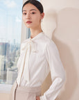 YAYING Silk White Shirt