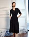 YAYING Waist Pleated Dress