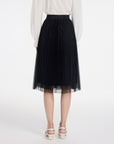 EP YAYING Black Mesh Skirt