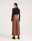 YAYING Leather Straight Leg Pants