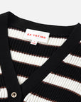 EP YAYING Slim-cut Striped Knit Top