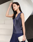 YAYING Triacetate V-neck Shirt