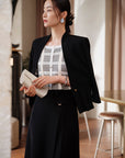 YAYING Triacetate Black Blazer
