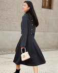 EP YAYING Wool Plaid Skirt