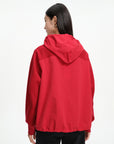 EP YAYING Hooded Cardigan With Embroideried Drawstring