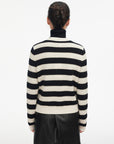 EP YAYING Striped Knitted Cardigan