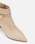 EP YAYING Pin Buckle Booties in Leather