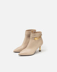 EP YAYING Pin Buckle Booties in Leather