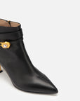 EP YAYING Pin Buckle Booties in Leather