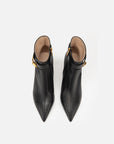 EP YAYING Pin Buckle Booties in Leather