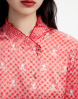 EP YAYING Chinoiserie Style Mulberry Silk Shirt