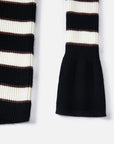 EP YAYING Slim-cut Striped Knit Top