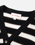 EP YAYING Navy Stripes Wool Knit Top