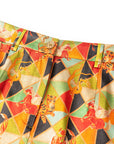 YAYING High-Waisted Print Flared Pants