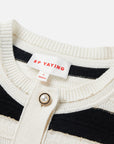 EP YAYING Striped Knitted Cardigan