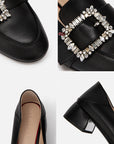 EP YAYING Double E Vine Diamond Buckle Loafers
