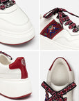 EP YAYING Miao Embroidery-light Soft Jelly White Shoes