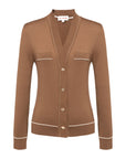 EP YAYING Wool Textures Black Knit Cardigan