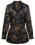 YAYING Silky Printed Belted Blouse