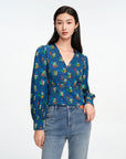EP YAYING Mulberry Silk Printed Blouse