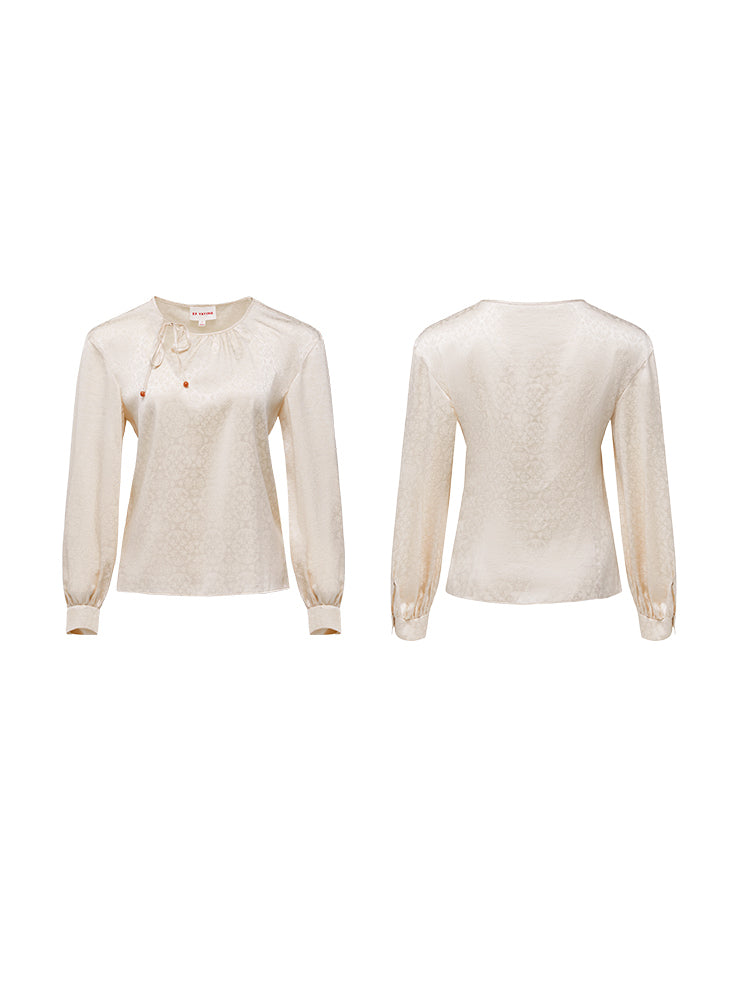 EP YAYING Chinese Style Silk T-Shirt