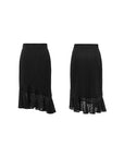 EP YAYING Elegant Fishtail Hem Midi Skirt