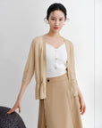 YAYING High Waist Straight Wide V-neck Vest