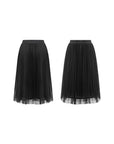 EP YAYING Black Mesh Skirt