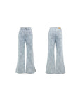 YAYING Slightly Flared Slit Jeans