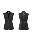 EP YAYING Black Vest Coat